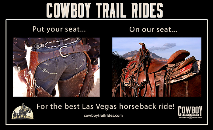 Poster for Cowboy Trail Rides promoting Horseback Riding in Las Vegas
